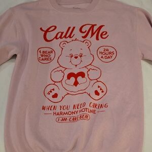 Care Bears Pink Sweatshirt with Red Graphics